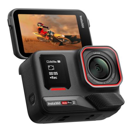 Insta360 Ace Pro 2 - kamera sportowa , 8K, 50MP, WI-FI, Bluetooth 5.0_Kamera z przodu / Odchylany ekran_2